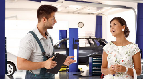 Technician and Customer