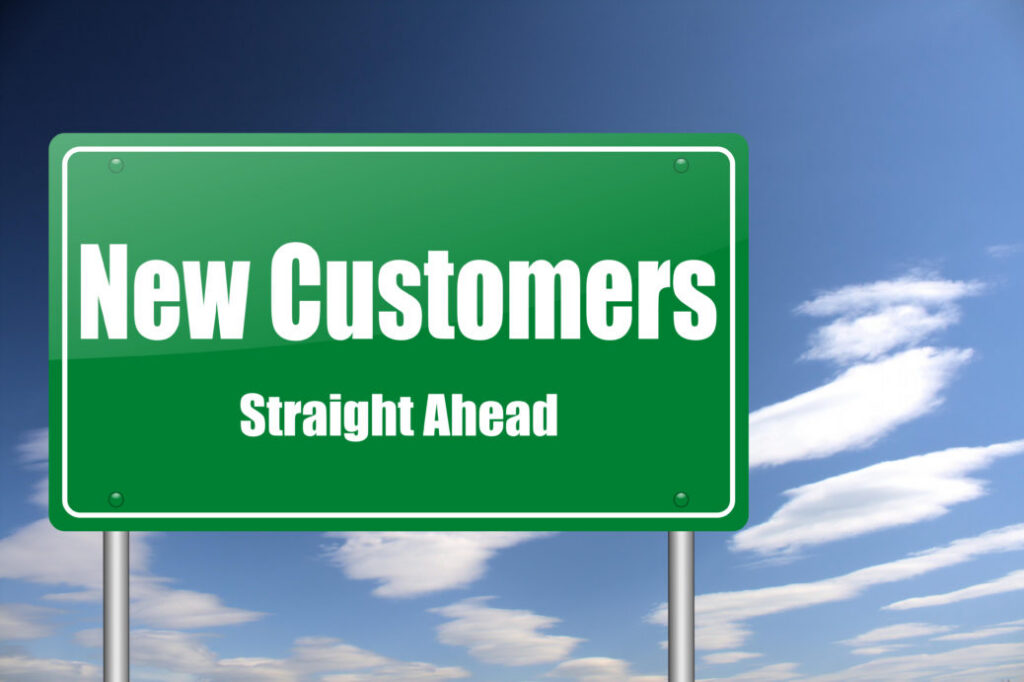 big stock new customers traffic sign | Moran Family of Brands